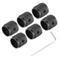 thumbnail image 1 of Uxcell 6PCS Guitar Knobs Metal, Volume Tone Control Dome Knobs 1/4" x 5/8" Potentiometer Knobs with Set Screw, Black, 1 of 7