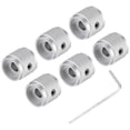 thumbnail image 1 of Uxcell 6PCS Guitar Knobs Metal, Volume Tone Control Dome Knobs 1/4" x 5/8" Potentiometer Knobs with Set Screw, Silver, 1 of 7