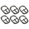 thumbnail image 1 of Uxcell 6Pack 0.75" Single Prong Belt Buckle Oval Center Bar Buckles for Leather Craft, Dark Grey, 1 of 7