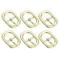 thumbnail image 1 of Uxcell 6Pack 0.75" Single Prong Belt Buckle Oval Center Bar Buckles for Leather Craft, Gold, 1 of 6
