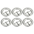 thumbnail image 1 of Uxcell 6Pack 0.94" Single Prong Belt Buckle Round Center Bar Buckles for Leather Craft, Silver, 1 of 7