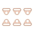 thumbnail image 1 of Uxcell 6Pack 0.98" Adjuster Triangle with Bar Swivel Clip D Dee Ring Buckle, Rose Gold, 1 of 5