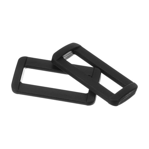 Uxcell 6Pack 1-1/4 Inch Plastic Rectangle Rings Webbing Belts Buckle Slide Loop, Black