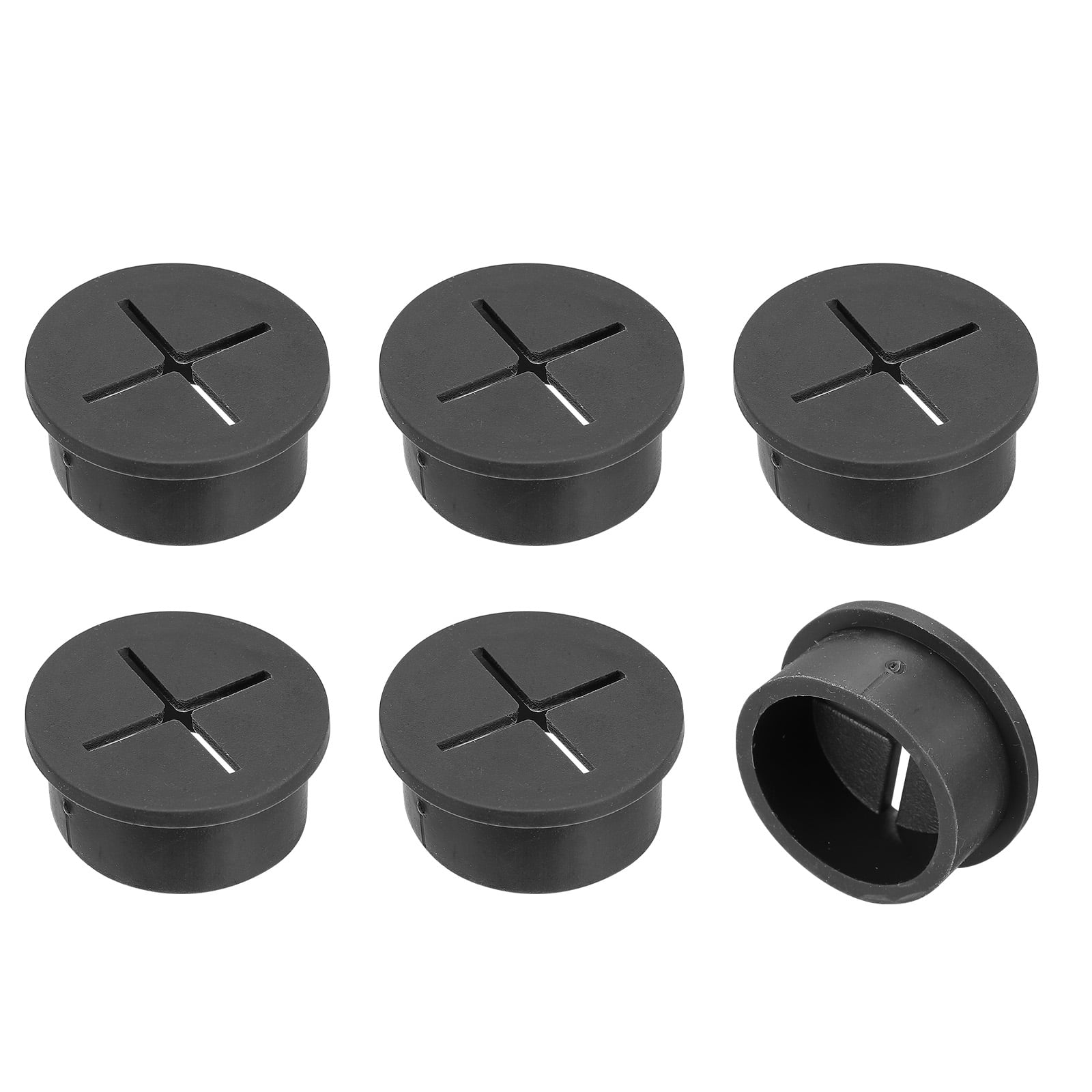 Uxcell 6Pack 1" Cable Hole Cover Rubber Desk Cable Wire Cord Grommet