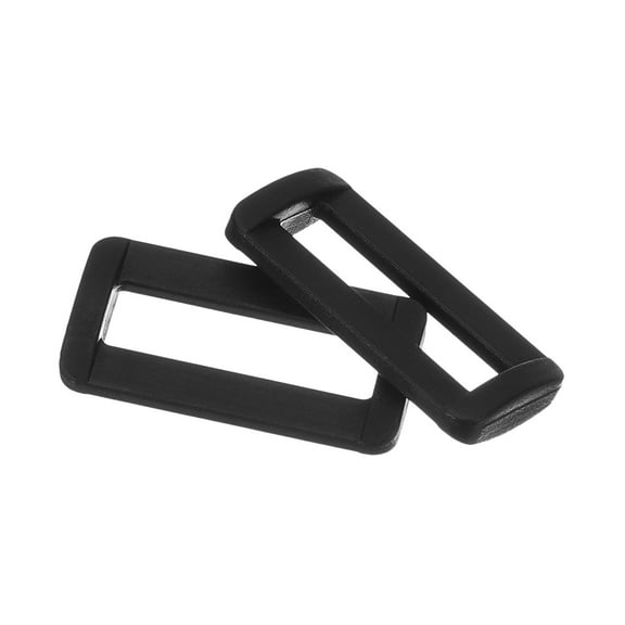 Uxcell 6Pack 1 Inch Plastic Rectangle Rings Webbing Belts Buckle Slide Loop, Black