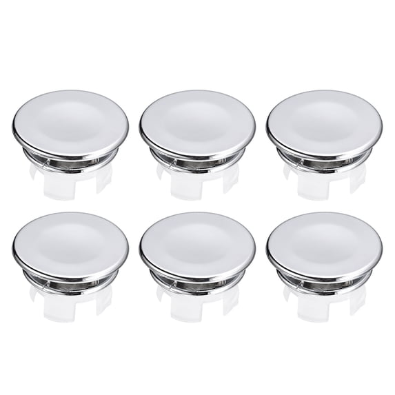 Uxcell 6Pack 23.5mm Sink Trim Overflow Cover Ring Double Layer Hole Insert in Cap