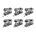 thumbnail image 1 of Uxcell 6Pack #25 Chain Offset Half Link Roller, 1/4" Pitch Carbon Steel Split Links for 04C Chain, 1 of 6