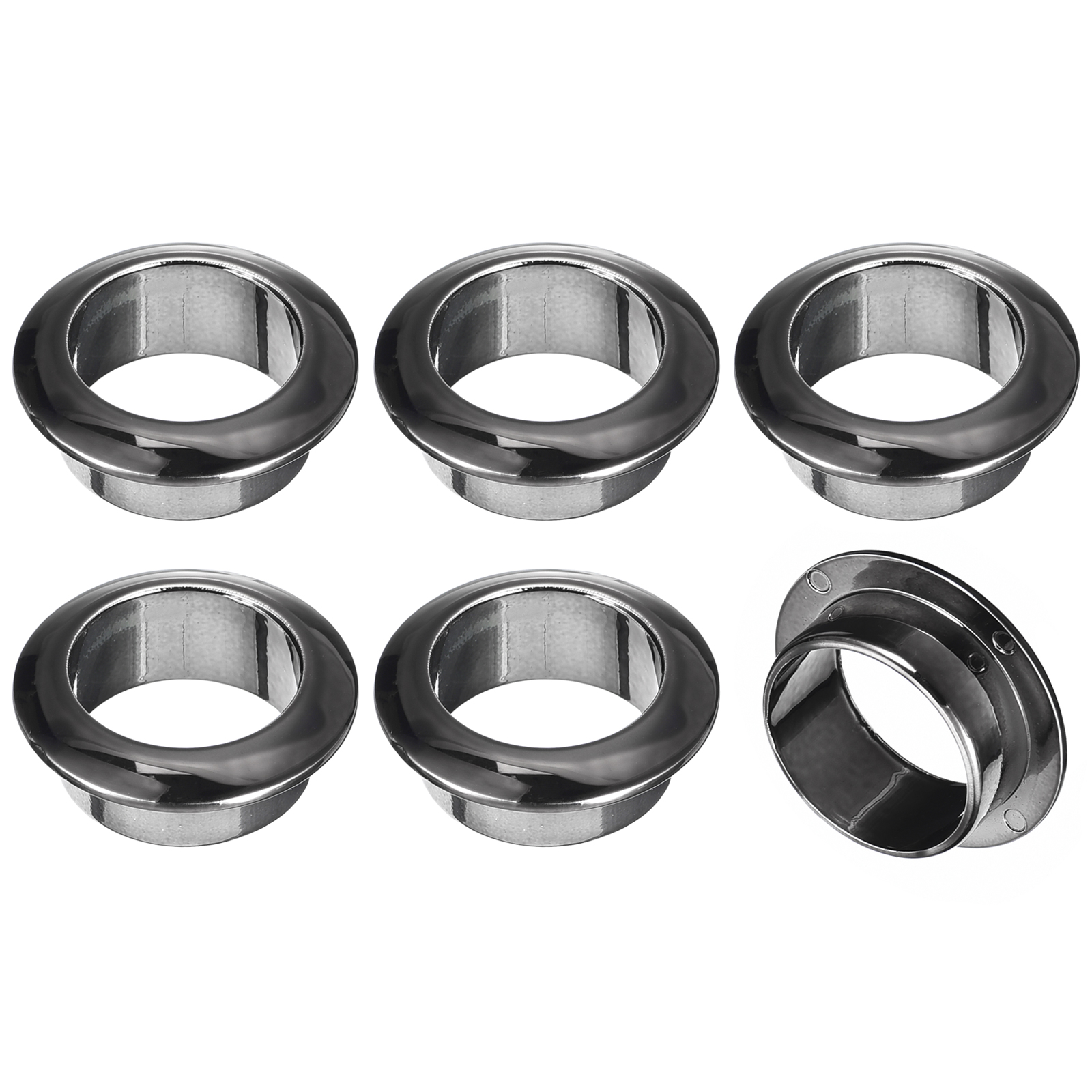 Uxcell 2-Pack Cable Hole Cover – 2-9/16" (65mm) ABS Desk Wire Grommet, Silver Cord Organizer For Office & Computer Desks