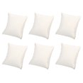 thumbnail image 1 of Uxcell 6Pack 3.54" x 3.15" PU Bracelet Watch Pillow Jewelry Display Pillows, White, 1 of 5