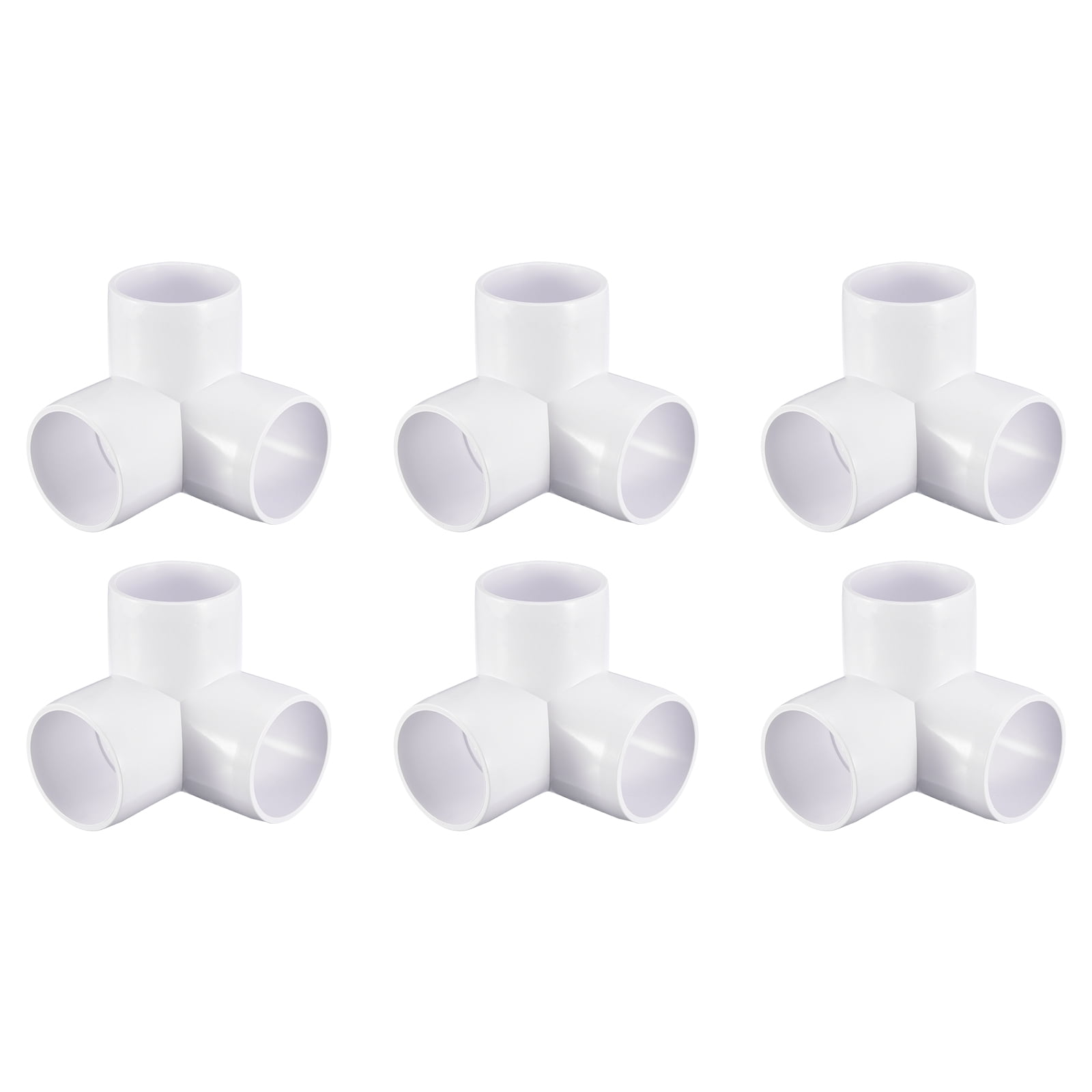 Uxcell 6Pack 3 Way PVC Elbow Fittings, 1/2 Inch PVC Pipe Fitting