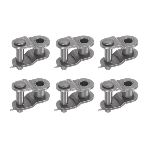 Uxcell 6Pack #35 Chain Offset Half Link Roller, 3/8" Pitch Carbon Steel Split Links for 06C Chain