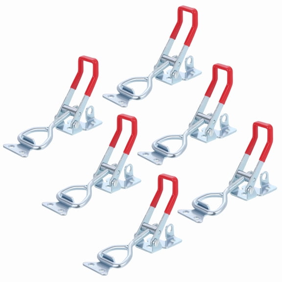 Uxcell 6Pack 7.5 Inch Iron Adjustable Toggle Latch Clamp 661lbs Holding Capacity