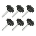 thumbnail image 1 of Uxcell 6Pack M4 x 30mm Star Knobs Plastic Hex Shaped Hand Clamping Knob Screw, 1 of 6