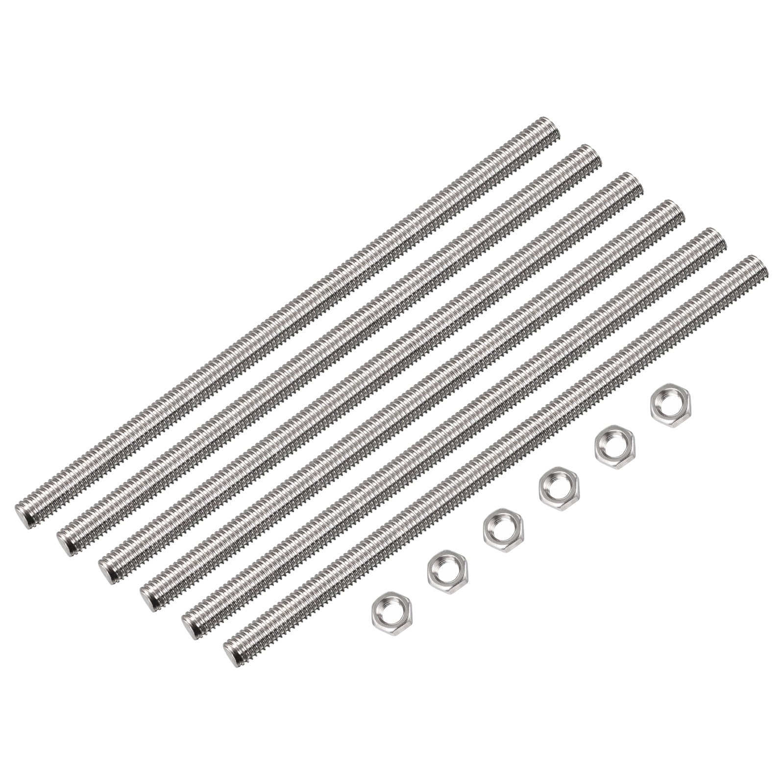 Fully Threaded Rod M5 X 350mm 0.8mm Pitch 304 Stainless Steel Right Hand 2 Pcs - Silver Tone - View #11