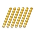 thumbnail image 1 of Uxcell 6Pack M6x50mm Fully Threaded Rod, Brass Right Hand All Thread Screw Studs for Furniture Assembly Fastening, 1mm Pitch, 1 of 6