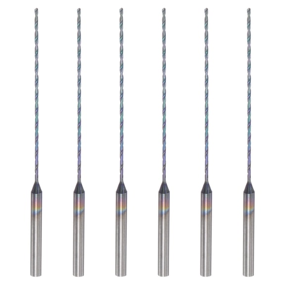 Uxcell 6Pack Mini Twist Drill Bit, 0.8mm Micro Engraving Drill Bits, High-Speed Steel 2.35mm Shank Uncoated