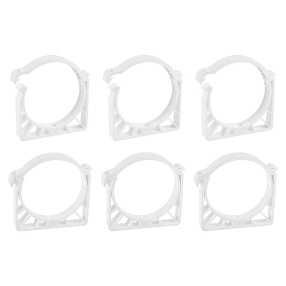 Uxcell 6Pack PPR Water Pipe Clamps, U Shaped Pipe Clamp Clips with Fixing Clip Fit for 110mm/4.33" OD Water Pipes, White