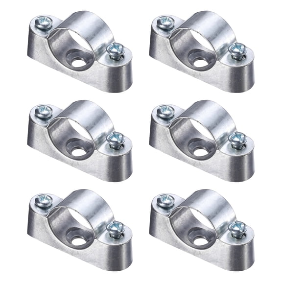 Uxcell 6Pack Pipe Bracket Clamp, M5 X 20mm Carbon Steel Off-Wall Codes Saddle Clip Bracket Holder for Wall Card Pipe Fixing