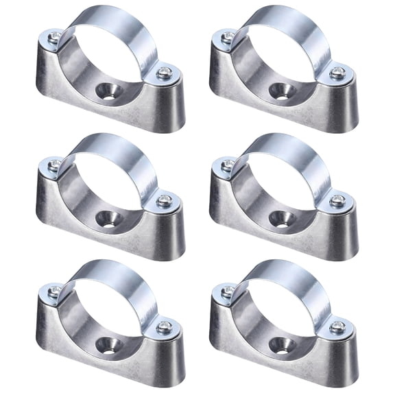 Uxcell 6Pack Pipe Bracket Clamp, M5 X 43mm Carbon Steel Off-Wall Codes Saddle Clip Bracket Holder for Wall Card Pipe Fixing