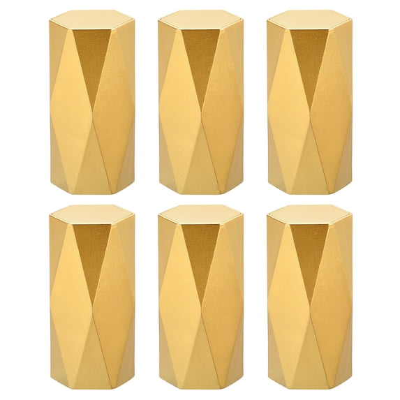Uxcell 6Pack Plastic Curtain Rod Finials Drapery Rail Head Fits Dia. 26-28mm (Gold)