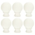 thumbnail image 1 of Uxcell 6Pack Plastic Rhombic Curtain Rod Finials Fit 26-28mm Dia Drapery Rail (Cold White), 1 of 6