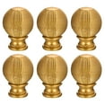 thumbnail image 1 of Uxcell 6Pack Plastic Rhombic Curtain Rod Finials Fit 26-28mm Dia Drapery Rail (Gold), 1 of 6