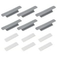 thumbnail image 1 of Uxcell 6Pack Self Stick Handles, Grey Plastic Self Adhesive Instant Drawer Pulls for Dresser(110mm/4.33" Length), 1 of 5