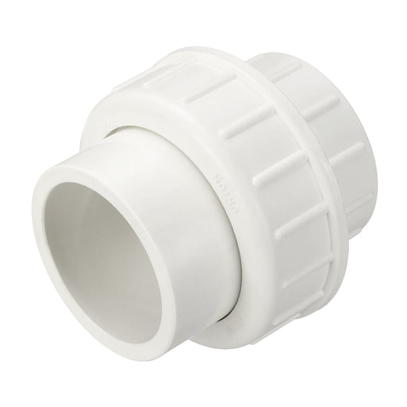 Uxcell 6Pcs 1 1/2" Union Coupling Pipe Fitting, SCH40 (Socket x Socket) Furniture Grade Slip Union Coupling Adapter for Pipe Connection, Hose Extension