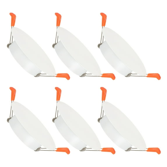 Uxcell 6Pcs 100mm/3.9" Diameter Metal Ceiling Hole Cover Plate, Downlight Hole Trim Wall Mount Decorative Cap Access Panel for 2.8-3.2inch Round Ceiling and Wall Openings, Matte White