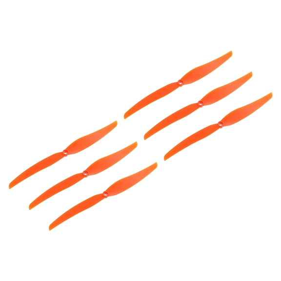 Uxcell 6Pcs 1160 RC Propellers Blade Prop 2 Vane 28cm Dia Plastic for RC Quadcopter, Orange with 9 Plastic Washers
