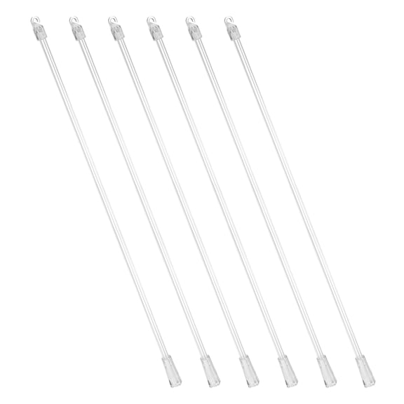 Uxcell 6Pcs 17 Inch Transparent Blind Wand Replacement Parts with Hook and Grip, Clear Acrylic Window Blind Stick for Window Pull Supplies Opener Accessory