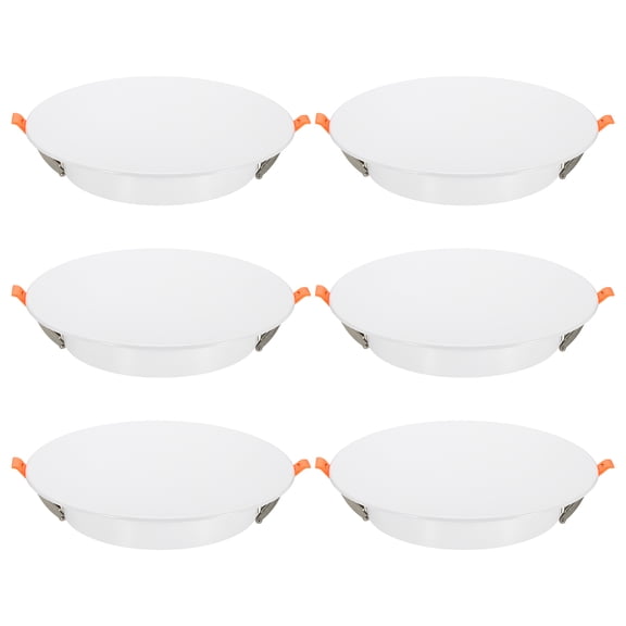Uxcell 6Pcs 230mm/9.1" Round Ceiling Cover Plate, LED Downlight Hole Trim Wall Hole Spring Mount Decorative Flat Cap Access Panel for 6.9-8.5 Inch Ceiling or Wall Openings, Matte White