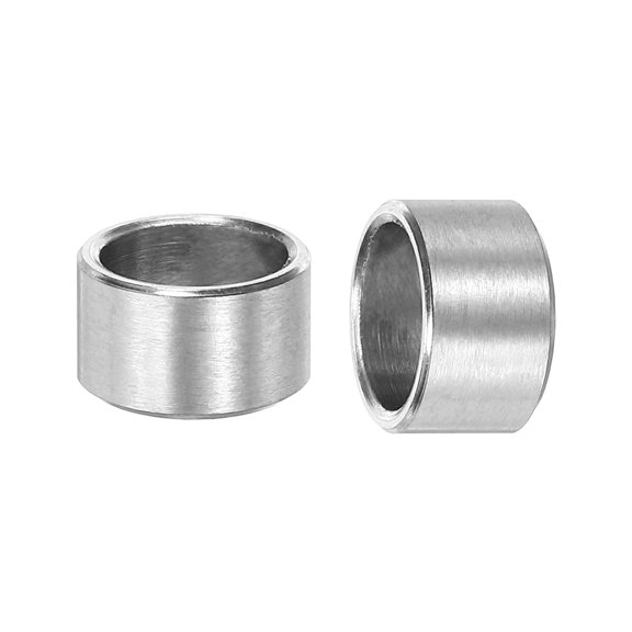 Uxcell 6Pcs 304 Stainless Steel Standoff Spacer 7x10x5mm for 1/4" Bolt/(IDxODxH) Column Spacer Unthreaded Standoff Screw Bright Finish for Outdoor DIY Electronics Industrial Mechanical Silver