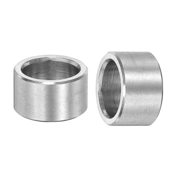 Uxcell 6Pcs 304 Stainless Steel Standoff Spacer 9x12x6mm for 3/8" Bolt/(IDxODxH) Column Spacer Unthreaded Standoff Screw Bright Finish for Outdoor DIY Electronics Industrial Mechanical Silver