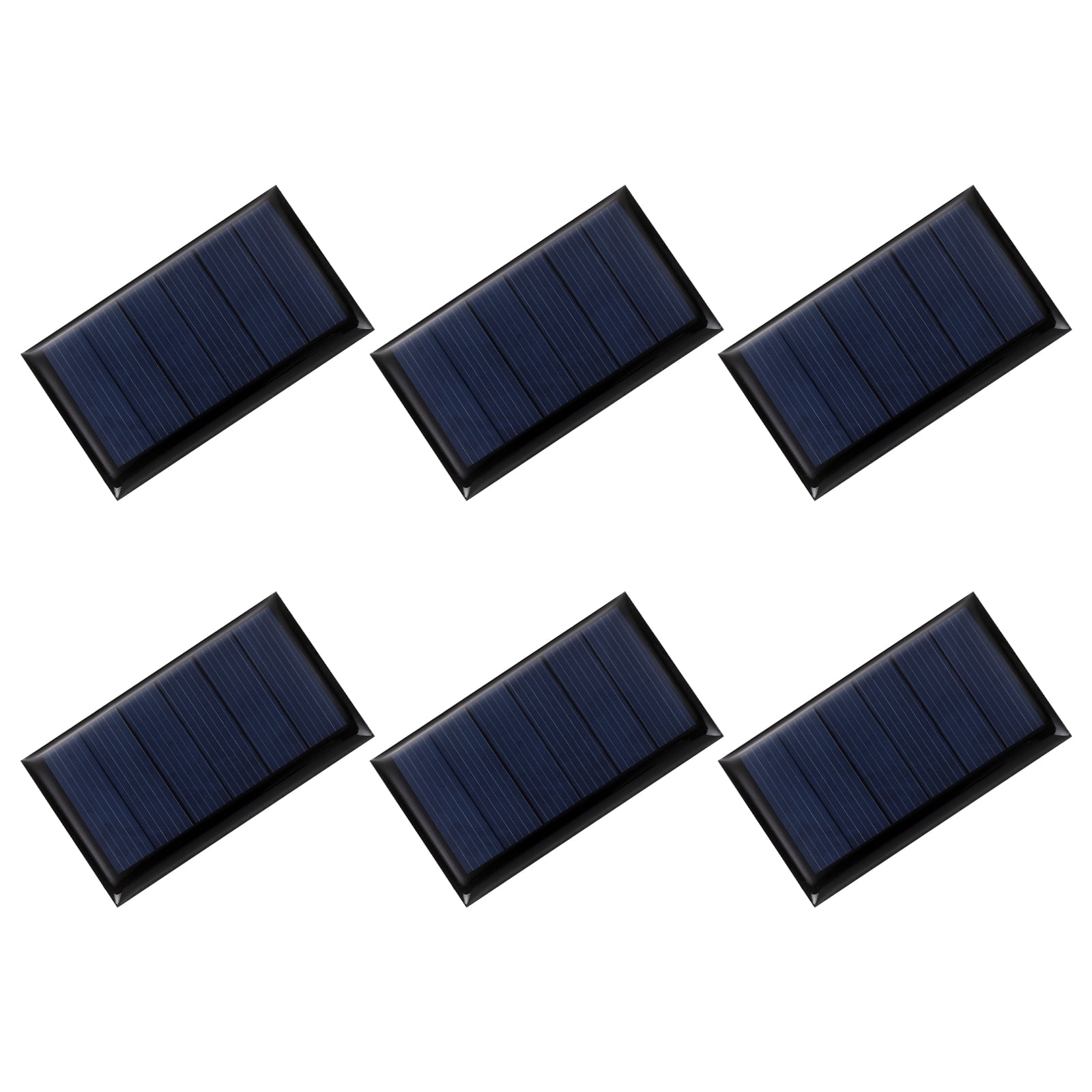 Uxcell 6Pcs 3V 0.27W 90.0mA Mini Solar Panels, Small Solar Photovoltaic ...