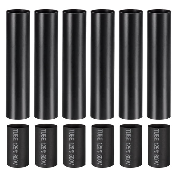 Uxcell Tall Candle Covers Sleeves Metal E12 Chandelier Socket Sleeves Black 4" 6 Count