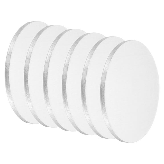 Uxcell 6Pcs Aluminum Disc, 2"(60mm) Diameter 0.12"(3mm) Thickness Round Aluminum Sheets 5052 Aluminum Circle Plates for Metal Stamping