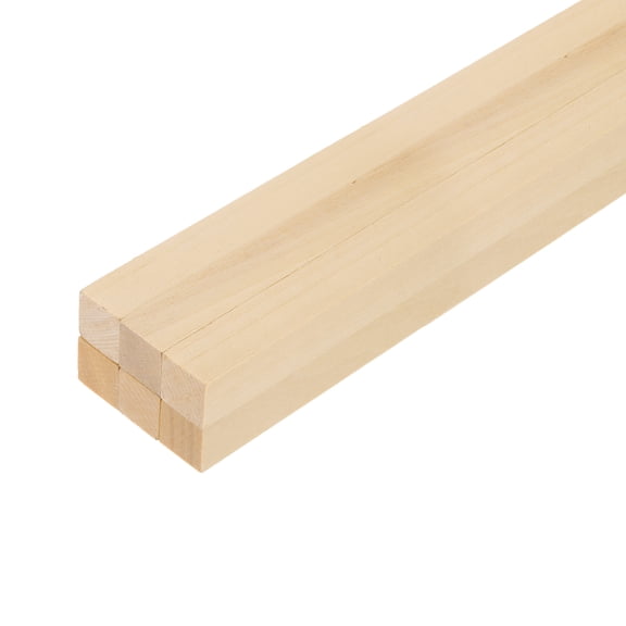 Uxcell 6Pcs Basswood Sticks, 1/8" x 1/8" x 8" Square Wooden Dowel Rods Strips Craft Natural Wood Trim Slats Lumber for DIY Arts Painting Decoration Model Projects Whittling Hand Carved