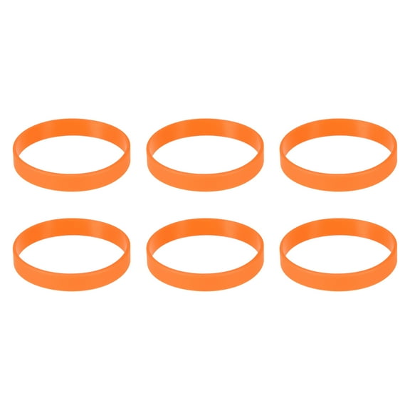 Uxcell 6Pcs Bracelets Wristbands 1/2 Inch Width for Sports Club, Group Games,  Orange