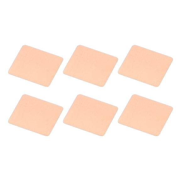 Uxcell 6Pcs Copper Heatsink Pad Shim, (14 x 12.4 x 0.3mm) - Thermal Pad Shim Copper Plate Cooler for Cooling Phone PC Computer GPU CPU VGA RAM