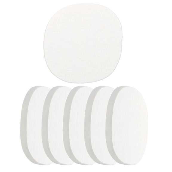 Uxcell 6Pcs Diatomaceous Coasters, 3.9 x 3.9" Natural Instant Drying Water Absorbing Stone Tray Diatomaceous Coasters Set of 6 for Desk Cups Drinks Cosmetic Bottles Soap, White