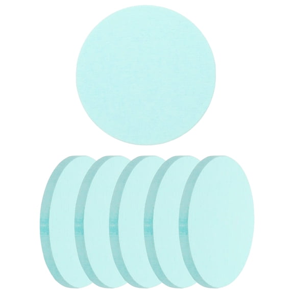 Uxcell 6Pcs Diatomite Coasters, 3.9" Round Instant Drying Water Absorbing Stone Tray Diatomaceous Coasters Set of 6 for Desk Cups Drinks Cosmetic Bottles Soap, Green