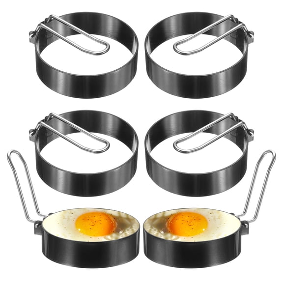 Uxcell 6Pcs Egg Rings 3" Stainless Steel Nonstick Pancake Cooking Ring for Griddle Frying Eggs Sandwich Omelets Breakfast