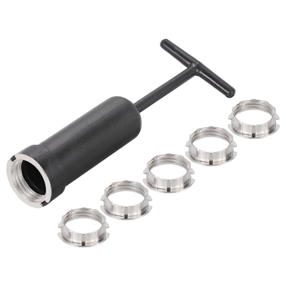 Uxcell 6Pcs G9 Light Socket Rings Kit, Metal Shade Holder Adapter Ring Kit with Removal Tool for 3/4inch Thread Diameter G9 Socket for Table Floor Pendant Chandelier Lamp Fixture(Small)