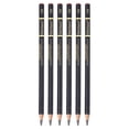 thumbnail image 1 of Uxcell 6Pcs Graphite Pencils, Round 10B Refill Wood-case Sketching Pencils Pre-sharpened Sketch Art Supplies for Home Office Classroom Artist Painting Sketching Study, Black, 1 of 7