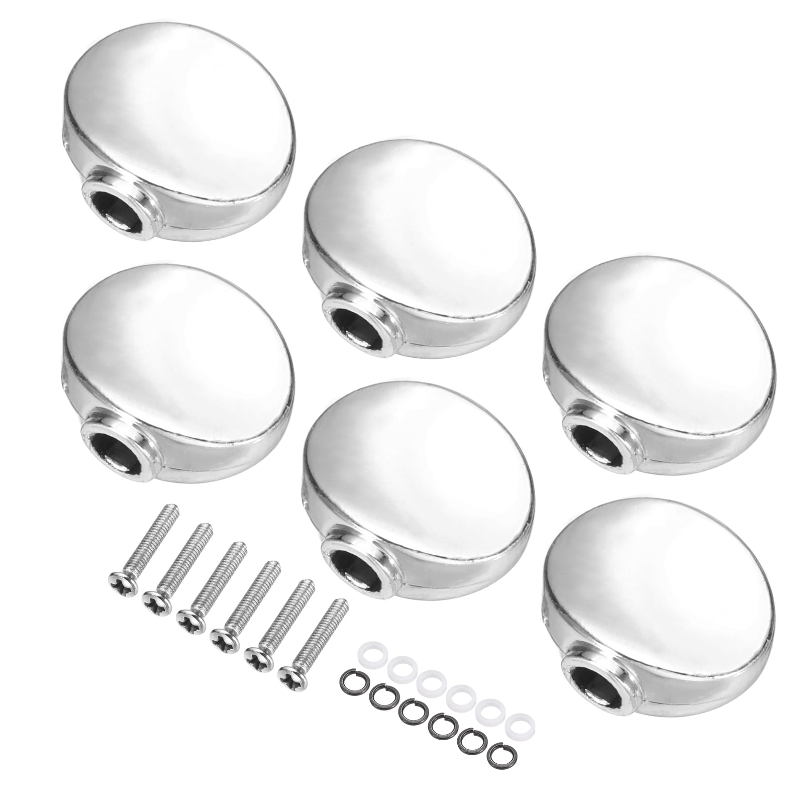Uxcell 6Pcs Guitar Tuning Pegs Knob, Oval Shape Head Replacement ...