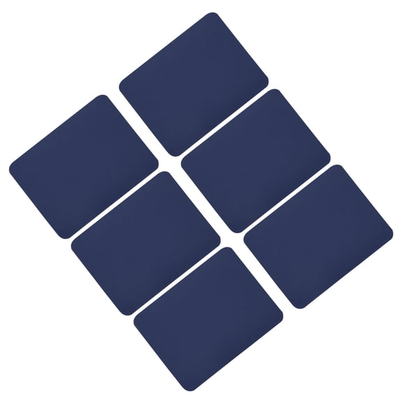 Uxcell 6Pcs Iron on Patches Fabric Repair Patches for Clothes Navy Blue