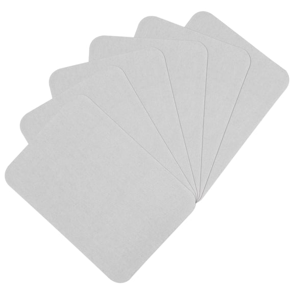Uxcell 6Pcs Iron on Patches for Clothing Repair 3"x4-1/4" Fabric Patch Cotton Decorating for Clothes Pants Grey
