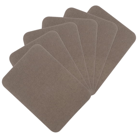 Uxcell 6Pcs Iron on Patches for Clothing Repair 3"x4-1/4" Fabric Patch Cotton Decorating for Clothes Pants Taupe
