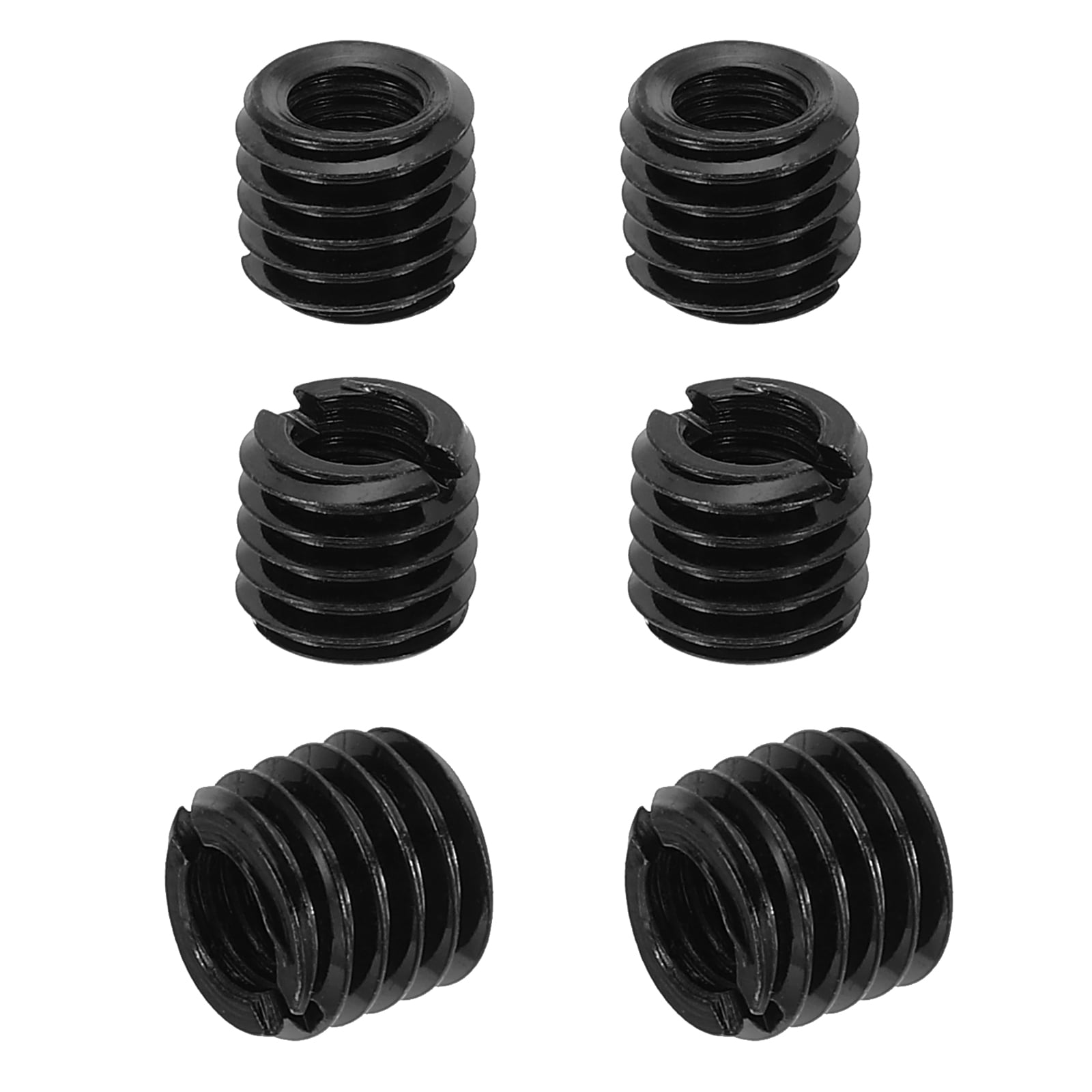 Female Thread Expansion Insert Uxcell 6Pcs M8xM5x7mm Male to Female Thread Repair Insert, Black ...
